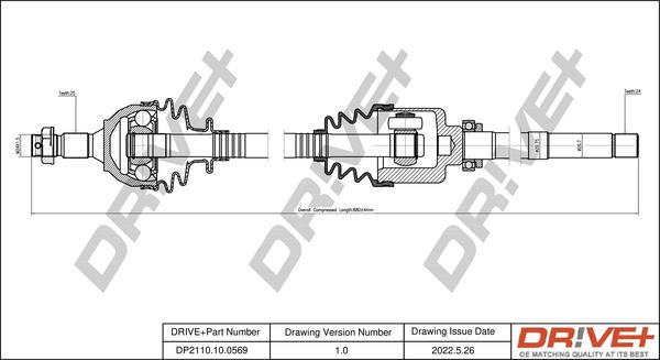 Dr!ve+ DP2110.10.0569 - Полуоска vvparts.bg