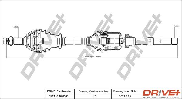 Dr!ve+ DP2110.10.0565 - Полуоска vvparts.bg