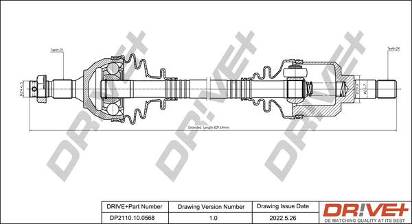 Dr!ve+ DP2110.10.0568 - Полуоска vvparts.bg