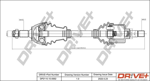 Dr!ve+ DP2110.10.0562 - Полуоска vvparts.bg