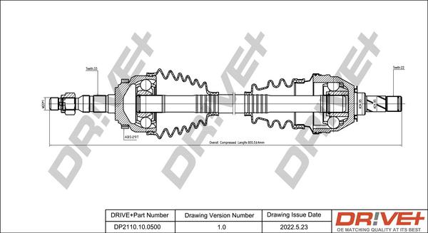 Dr!ve+ DP2110.10.0500 - Полуоска vvparts.bg