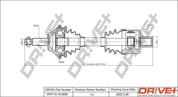 Dr!ve+ DP2110.10.0690 - Полуоска vvparts.bg