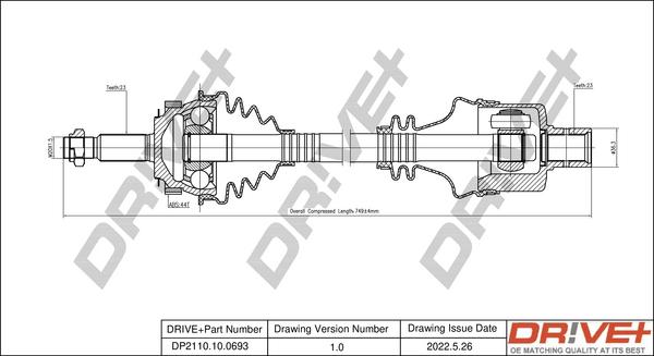 Dr!ve+ DP2110.10.0693 - Полуоска vvparts.bg