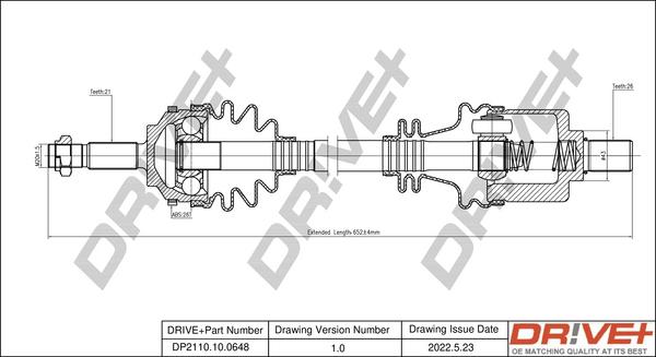 Dr!ve+ DP2110.10.0648 - Полуоска vvparts.bg