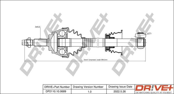 Dr!ve+ DP2110.10.0689 - Полуоска vvparts.bg