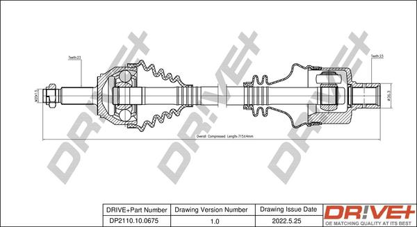 Dr!ve+ DP2110.10.0675 - Полуоска vvparts.bg