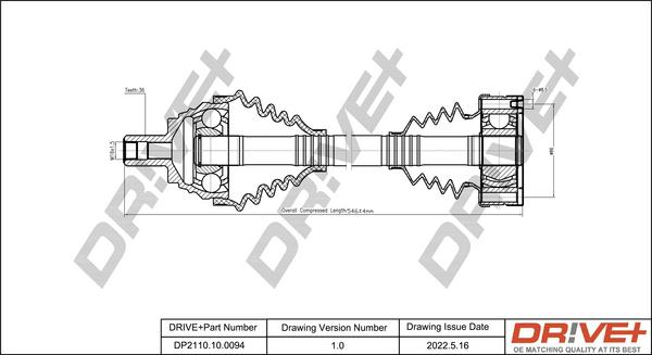 Dr!ve+ DP2110.10.0094 - Полуоска vvparts.bg