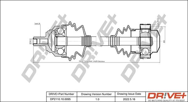 Dr!ve+ DP2110.10.0095 - Полуоска vvparts.bg