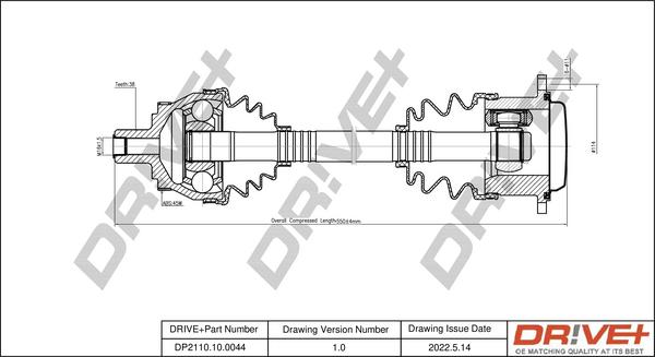 Dr!ve+ DP2110.10.0044 - Полуоска vvparts.bg