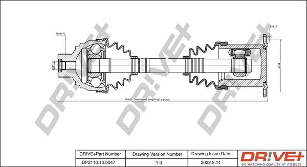 Dr!ve+ DP2110.10.0047 - Полуоска vvparts.bg