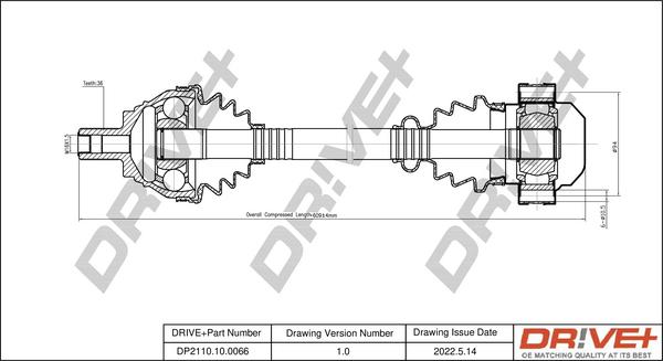 Dr!ve+ DP2110.10.0066 - Полуоска vvparts.bg