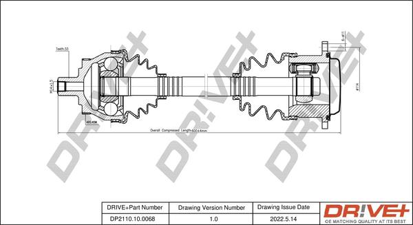 Dr!ve+ DP2110.10.0068 - Полуоска vvparts.bg