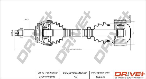 Dr!ve+ DP2110.10.0009 - Полуоска vvparts.bg