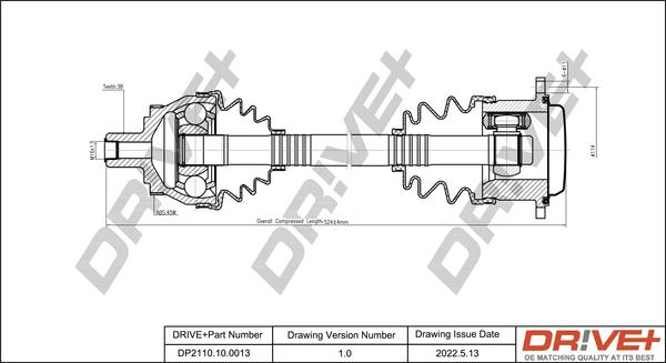 Dr!ve+ DP2110.10.0013 - Полуоска vvparts.bg