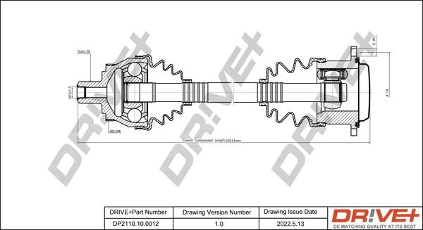 Dr!ve+ DP2110.10.0012 - Полуоска vvparts.bg