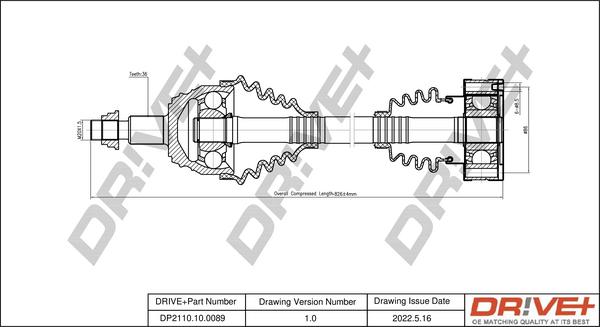 Dr!ve+ DP2110.10.0089 - Полуоска vvparts.bg