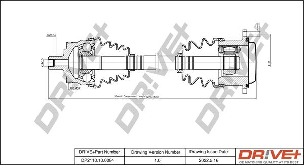 Dr!ve+ DP2110.10.0084 - Полуоска vvparts.bg