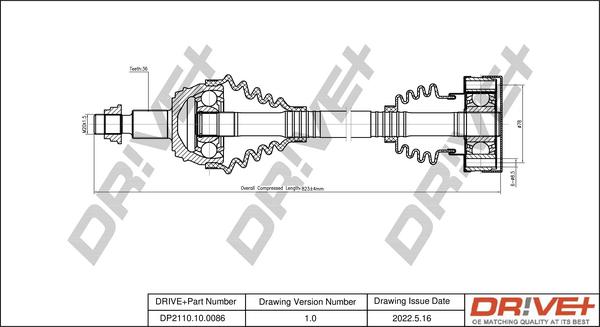 Dr!ve+ DP2110.10.0086 - Полуоска vvparts.bg