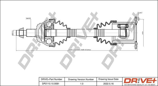 Dr!ve+ DP2110.10.0081 - Полуоска vvparts.bg