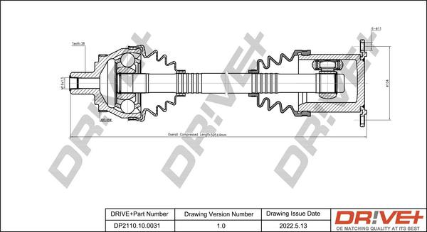 Dr!ve+ DP2110.10.0031 - Полуоска vvparts.bg