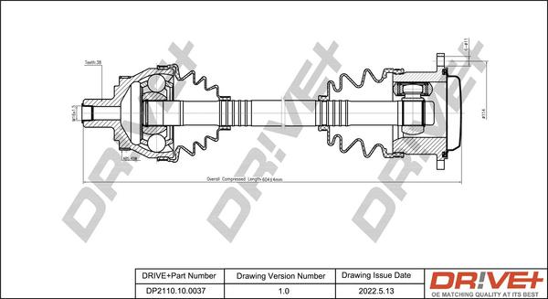 Dr!ve+ DP2110.10.0037 - Полуоска vvparts.bg