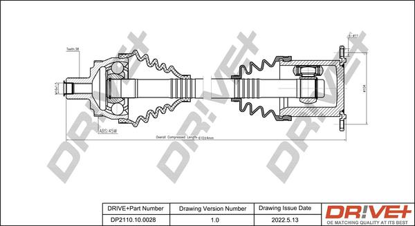 Dr!ve+ DP2110.10.0028 - Полуоска vvparts.bg