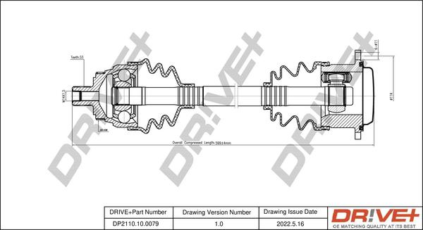 Dr!ve+ DP2110.10.0079 - Полуоска vvparts.bg