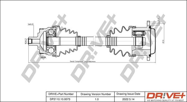 Dr!ve+ DP2110.10.0073 - Полуоска vvparts.bg