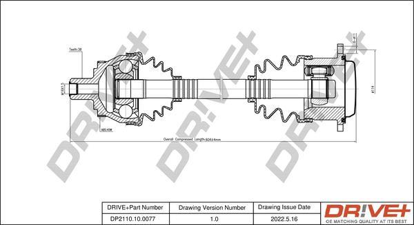 Dr!ve+ DP2110.10.0077 - Полуоска vvparts.bg