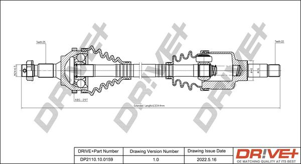 Dr!ve+ DP2110.10.0159 - Полуоска vvparts.bg