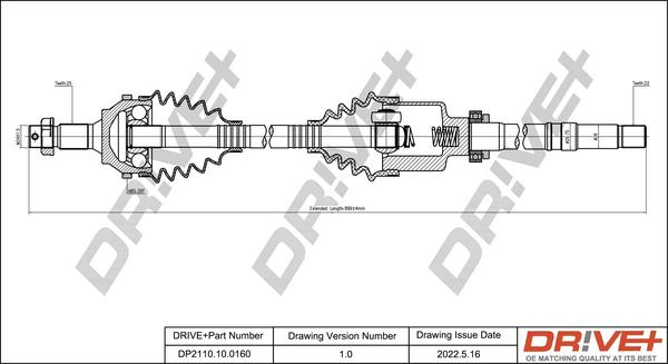 Dr!ve+ DP2110.10.0160 - Полуоска vvparts.bg