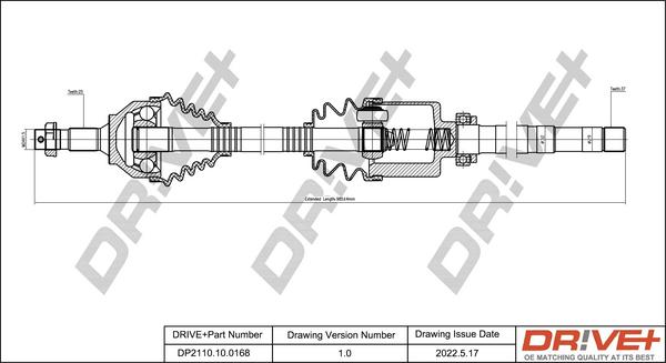 Dr!ve+ DP2110.10.0168 - Полуоска vvparts.bg