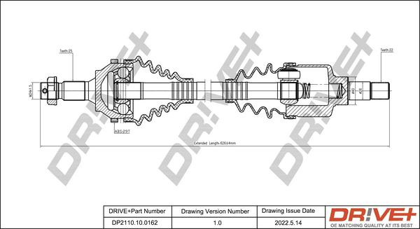 Dr!ve+ DP2110.10.0162 - Полуоска vvparts.bg