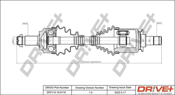 Dr!ve+ DP2110.10.0119 - Полуоска vvparts.bg