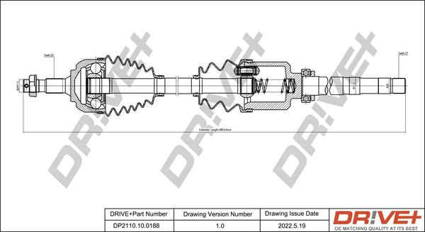 Dr!ve+ DP2110.10.0188 - Полуоска vvparts.bg