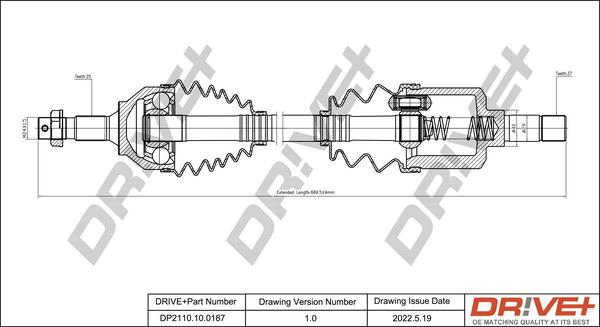 Dr!ve+ DP2110.10.0187 - Полуоска vvparts.bg