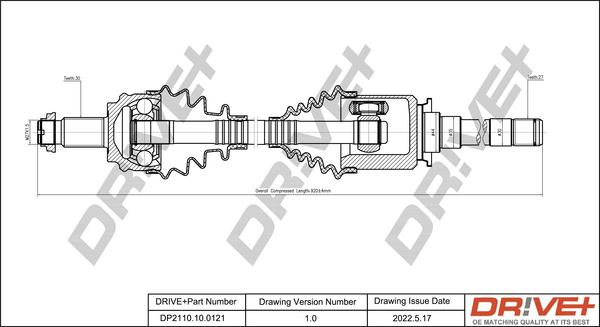 Dr!ve+ DP2110.10.0121 - Полуоска vvparts.bg