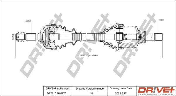 Dr!ve+ DP2110.10.0176 - Полуоска vvparts.bg