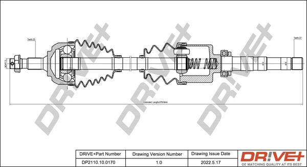 Dr!ve+ DP2110.10.0170 - Полуоска vvparts.bg