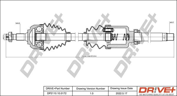 Dr!ve+ DP2110.10.0172 - Полуоска vvparts.bg