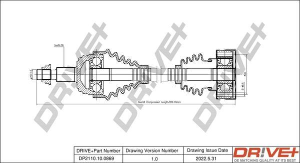 Dr!ve+ DP2110.10.0869 - Полуоска vvparts.bg