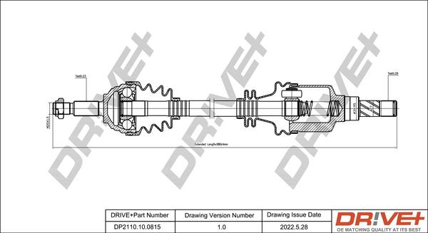 Dr!ve+ DP2110.10.0815 - Полуоска vvparts.bg