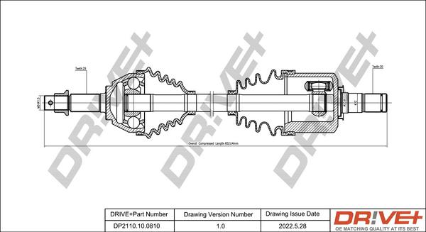 Dr!ve+ DP2110.10.0810 - Полуоска vvparts.bg
