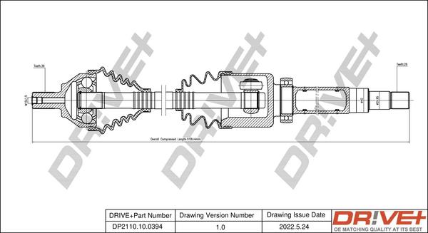 Dr!ve+ DP2110.10.0394 - Полуоска vvparts.bg