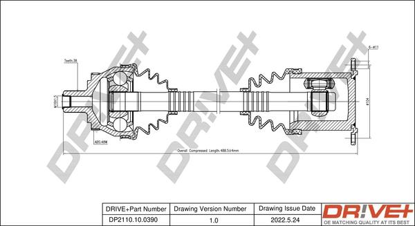 Dr!ve+ DP2110.10.0390 - Полуоска vvparts.bg