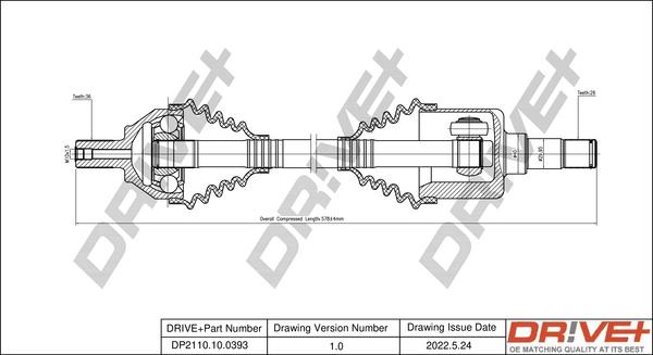 Dr!ve+ DP2110.10.0393 - Полуоска vvparts.bg