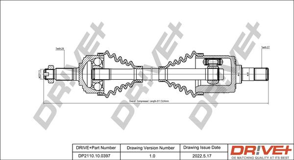 Dr!ve+ DP2110.10.0397 - Полуоска vvparts.bg