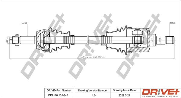 Dr!ve+ DP2110.10.0345 - Полуоска vvparts.bg