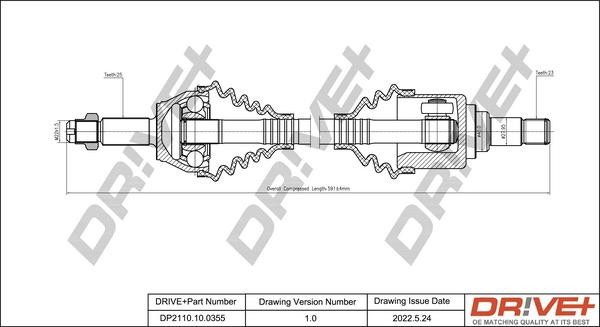 Dr!ve+ DP2110.10.0355 - Полуоска vvparts.bg