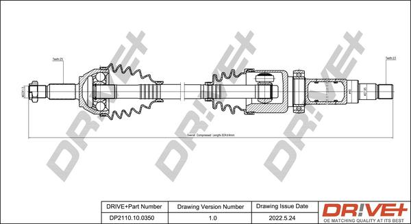 Dr!ve+ DP2110.10.0350 - Полуоска vvparts.bg